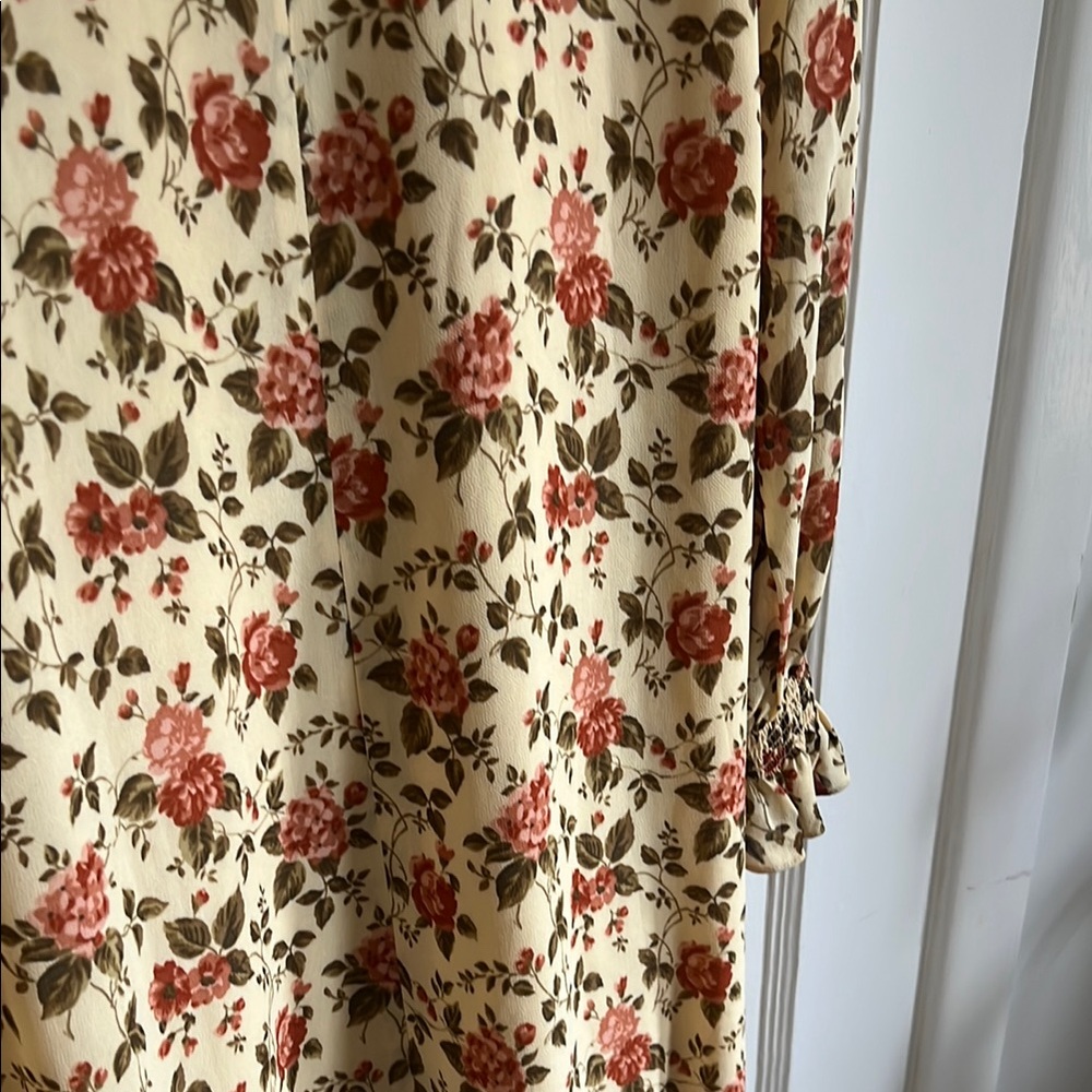 Reformation Jourdan Yellow Floral Mini  Dress - Picture 10 of 11